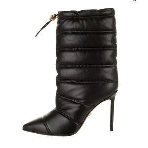 Versace Duvet quilted Leather Moto Boots